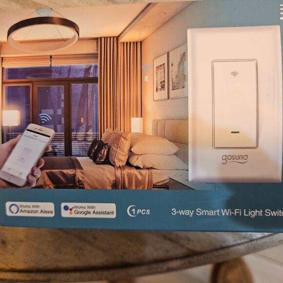 Gosuna NWOT 3-Way Smart Wi-Fi Light Switch - Picture 2 of 10